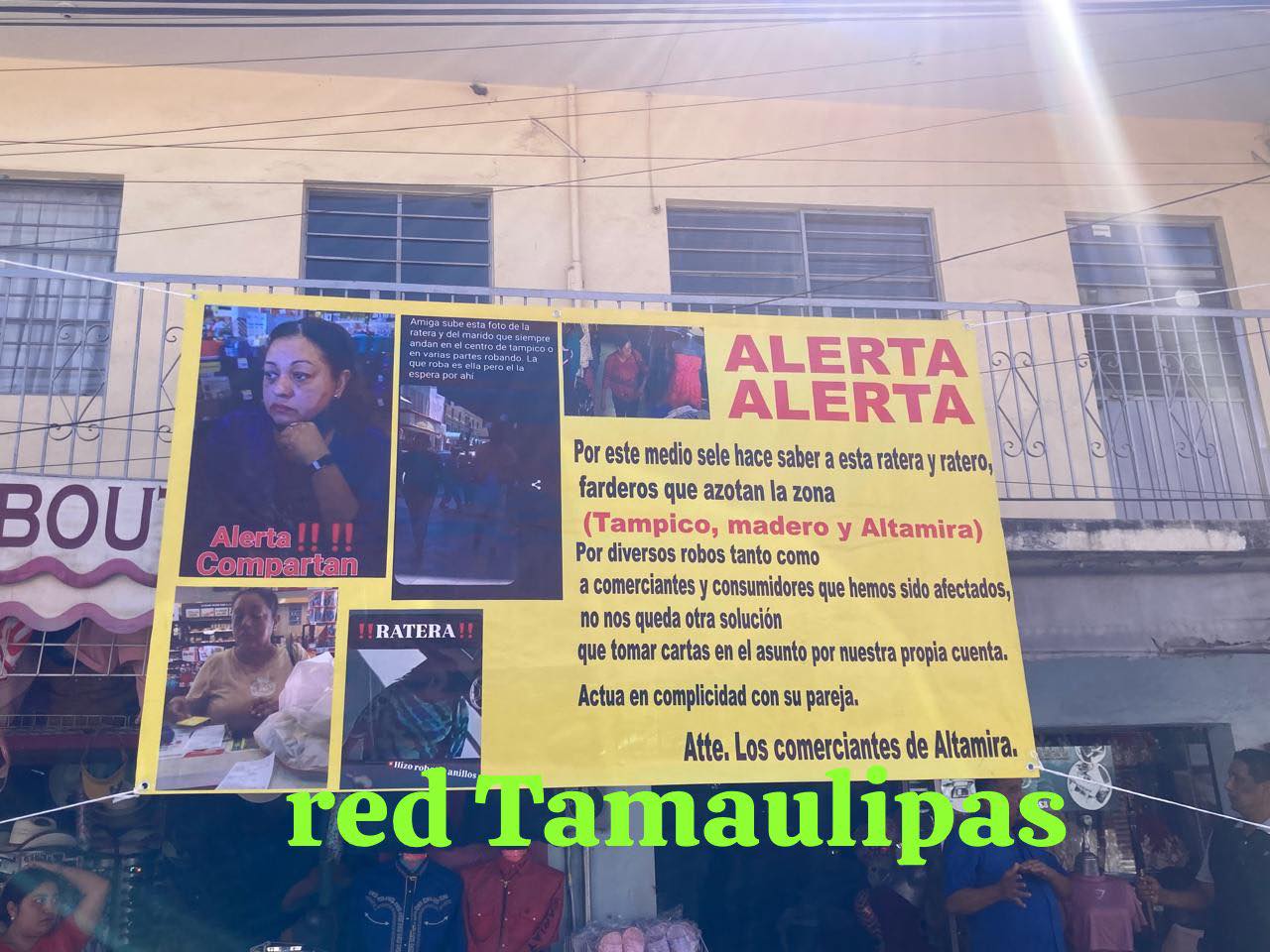LOS QUEMAN EN LONAS! Comerciantes exhiben a rateros y les ponen “rostro público” en Altamira